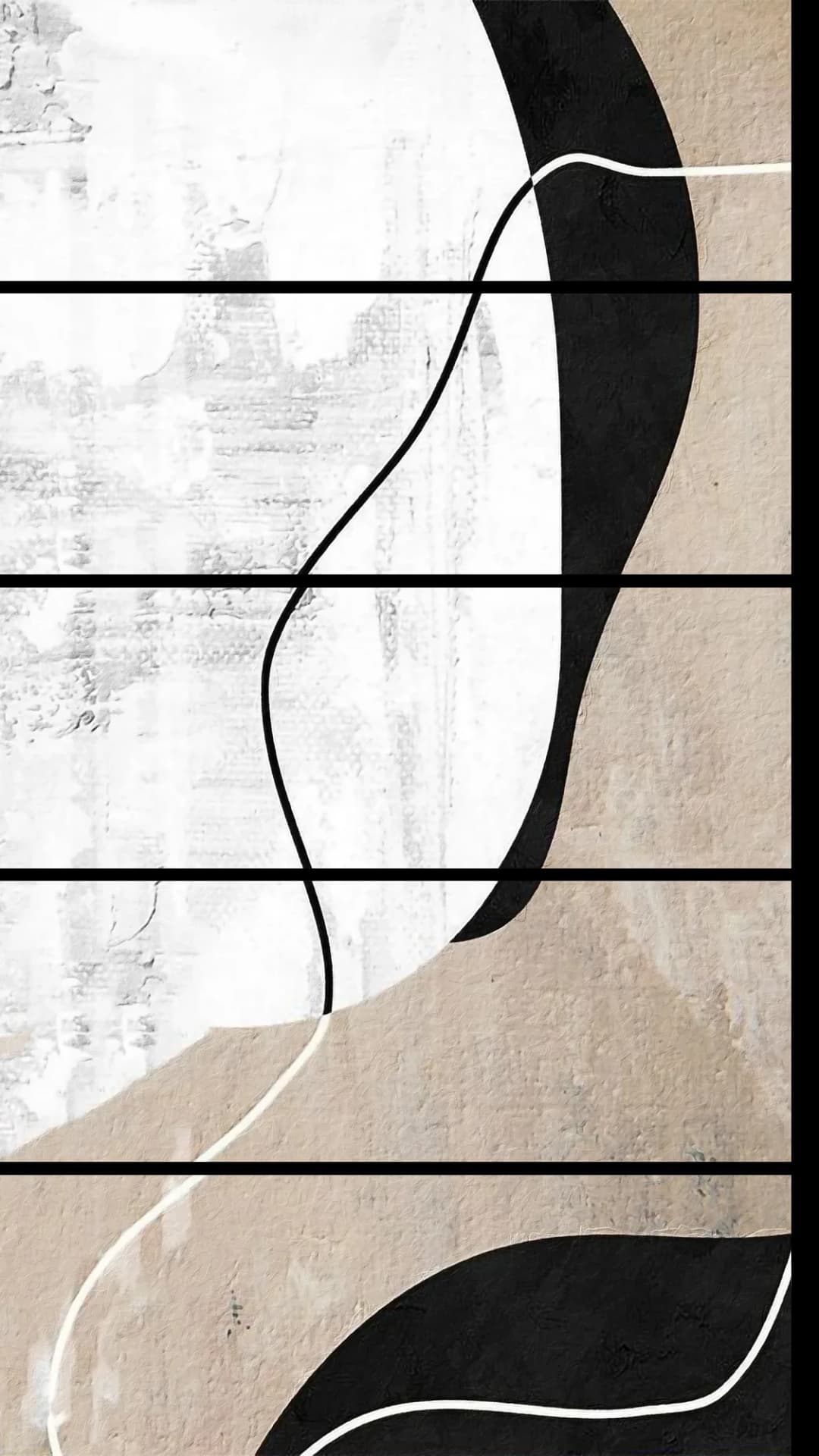 Textured Fluid Shapes – 5 Panels Straight