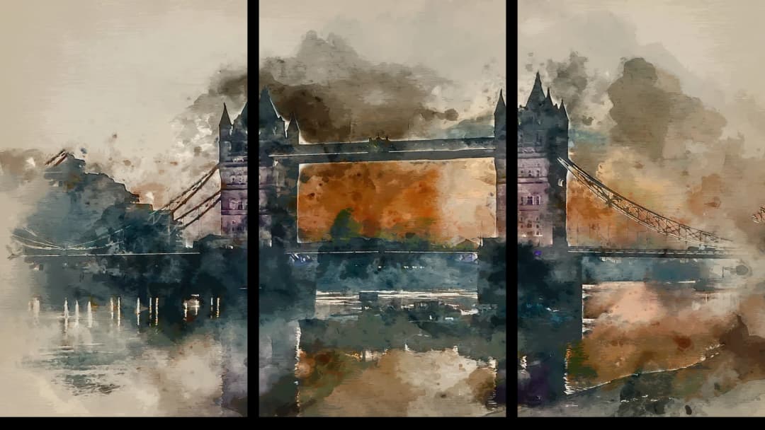Tower Bridge Autumn Art – 3 Panels