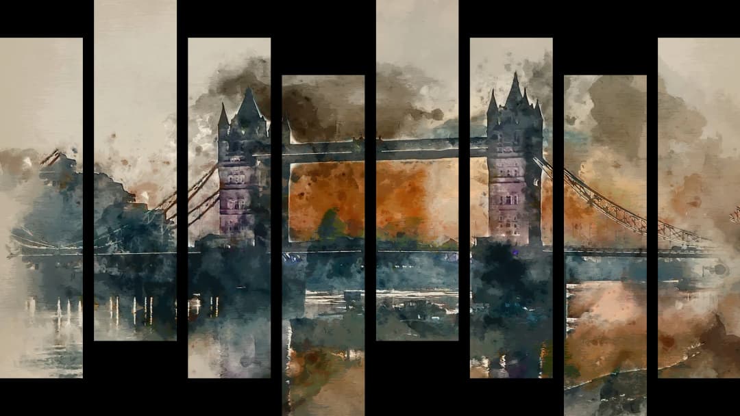 Tower Bridge Autumn Art – 8 Panels Hierarchy