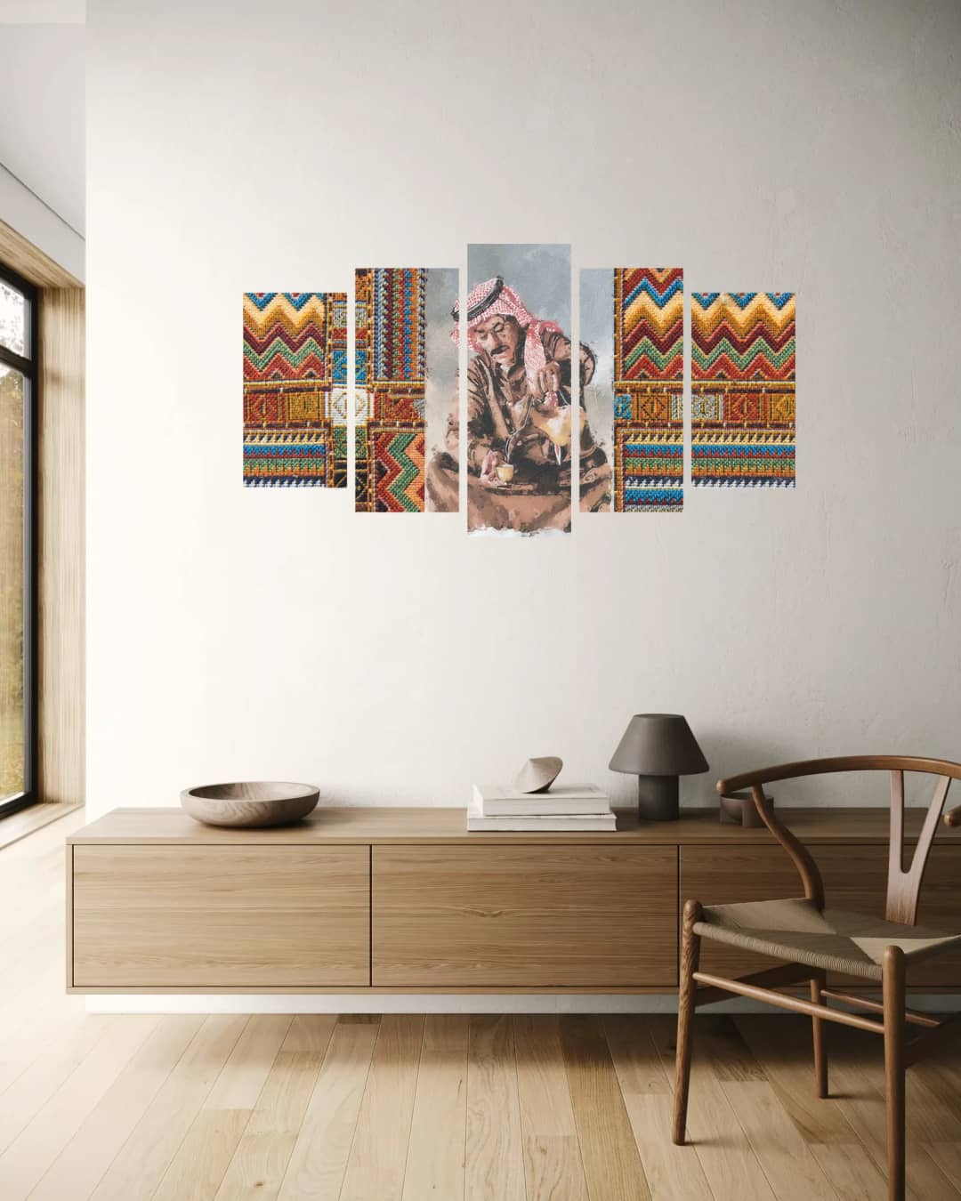 Traditional Coffee Sadu – 5 Panels Hierarchy
