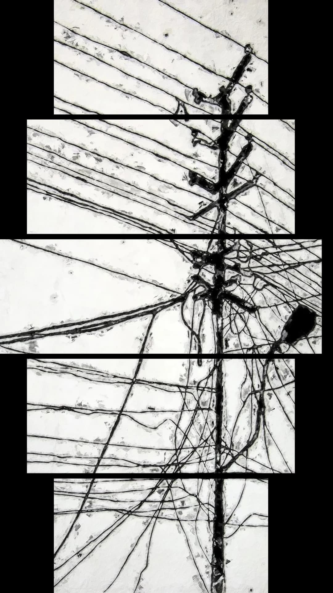 Urban Power Lines – 5 Panels Hierarchy