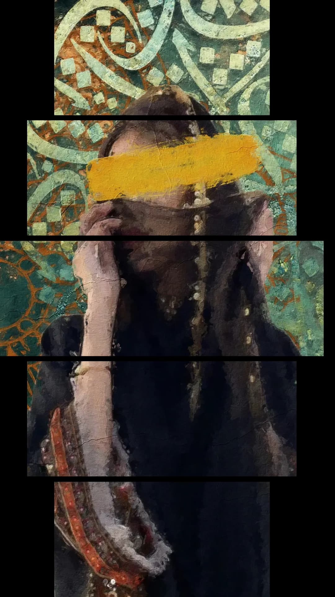 Veiled Woman Arabesque – 5 Panels Hierarchy