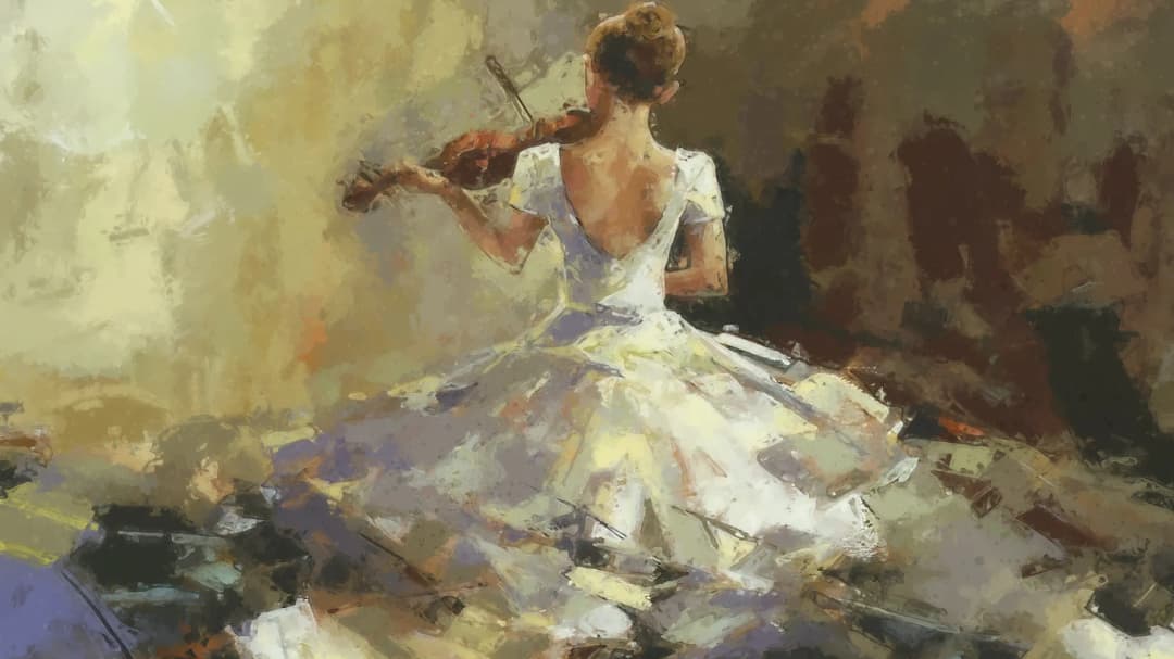 White Dress Violinist