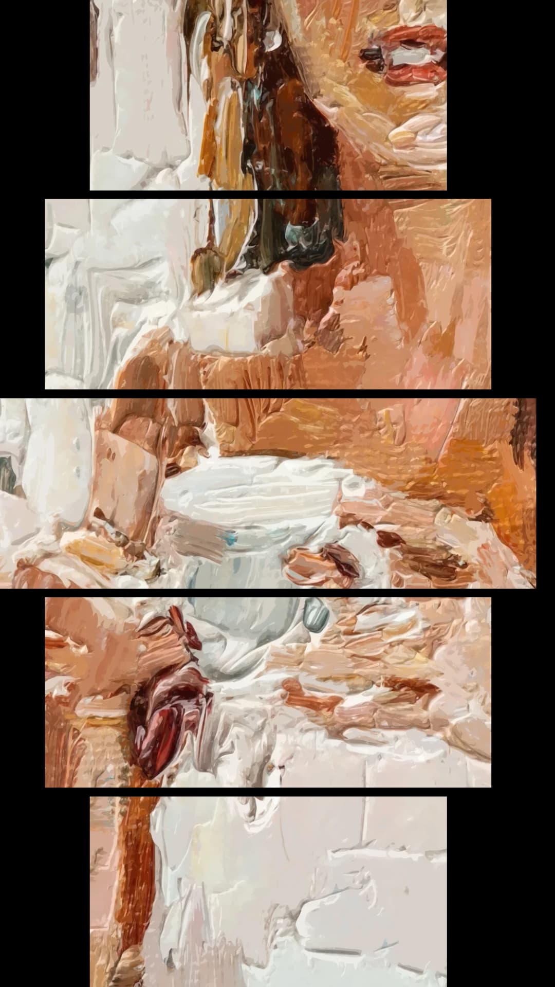 Woman Holding Coffee Cup – 5 Panels Hierarchy