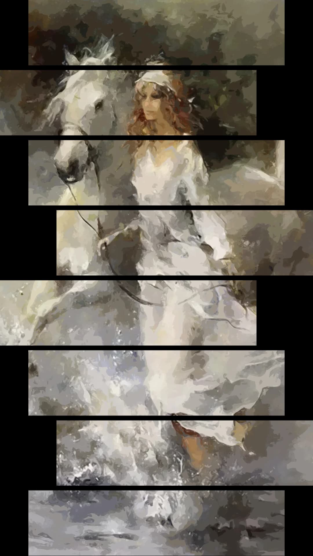 Woman On White Horse – 8 Panels Hierarchy