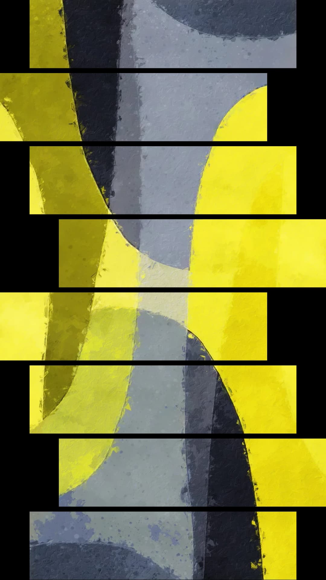 Yellow Grey Curves – 8 Panels Hierarchy