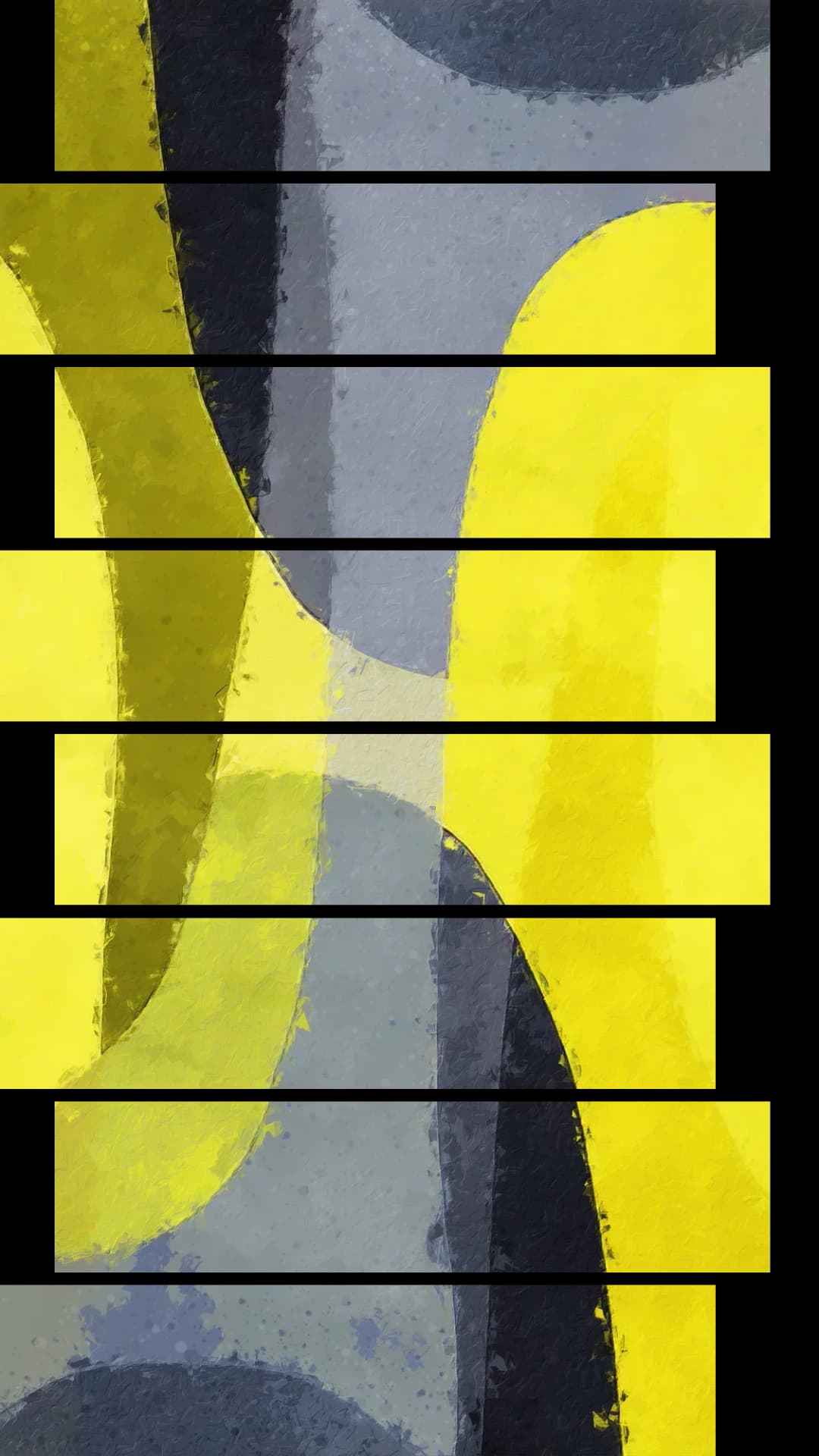 Yellow Grey Curves – 8 Panels Up & Down