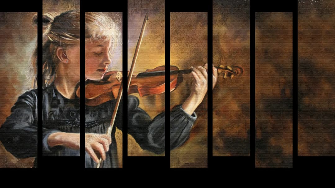Young Girl Violinist – 8 Panels Up & Down